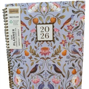 Clementine Paper inc 12-month Large Size Planner  Floral Jan- Dec 2026 Hard